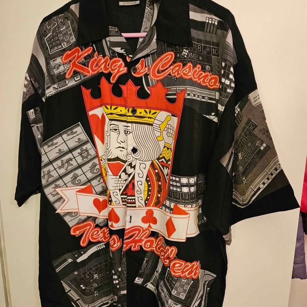 King's Casino Black Graphic Men's Shirt